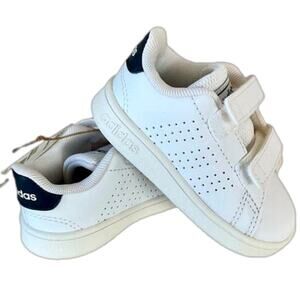 Adidas Boy's Sneakers Advantage White Tennis Shoes Toddler Size 4 NIB